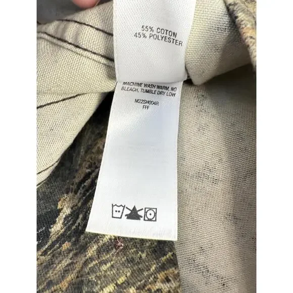 Mossy Oak Mens Camouflage Long Sleeve Chest Pockets ButtonDown Shirt LargeLong - Picture 8 of 13